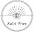 Zsori_peter_lelekgyogyasz_newlogo_kör közepén szem grafika, alatta Zsóri Péter név
