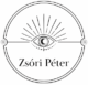 Zsori_peter_lelekgyogyasz_newlogo_kör közepén szem grafika, alatta Zsóri Péter név